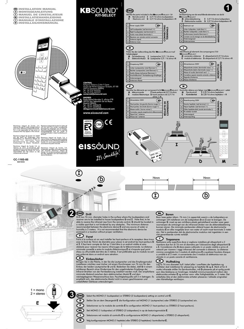EisSound KBSOUND select installation manual