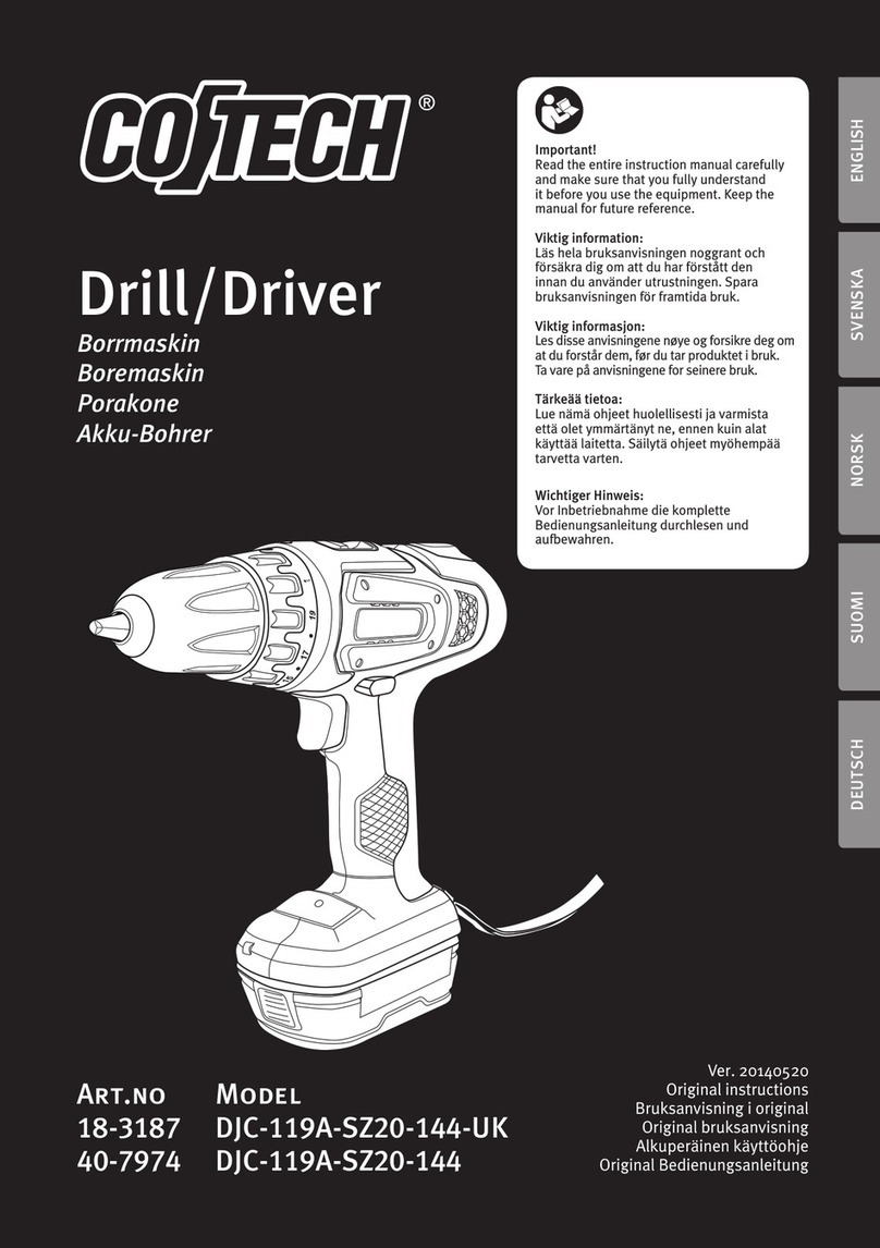 Clas Ohlson DJC-119A-SZ20-144-UK User manual Clas Ohlson DJC-119A-SZ20-144-UK User manual