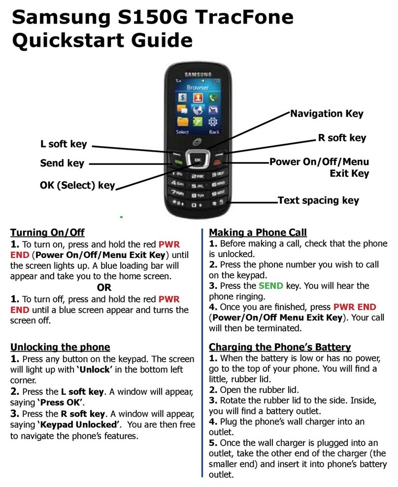 Samsung S150G TracFone User manual