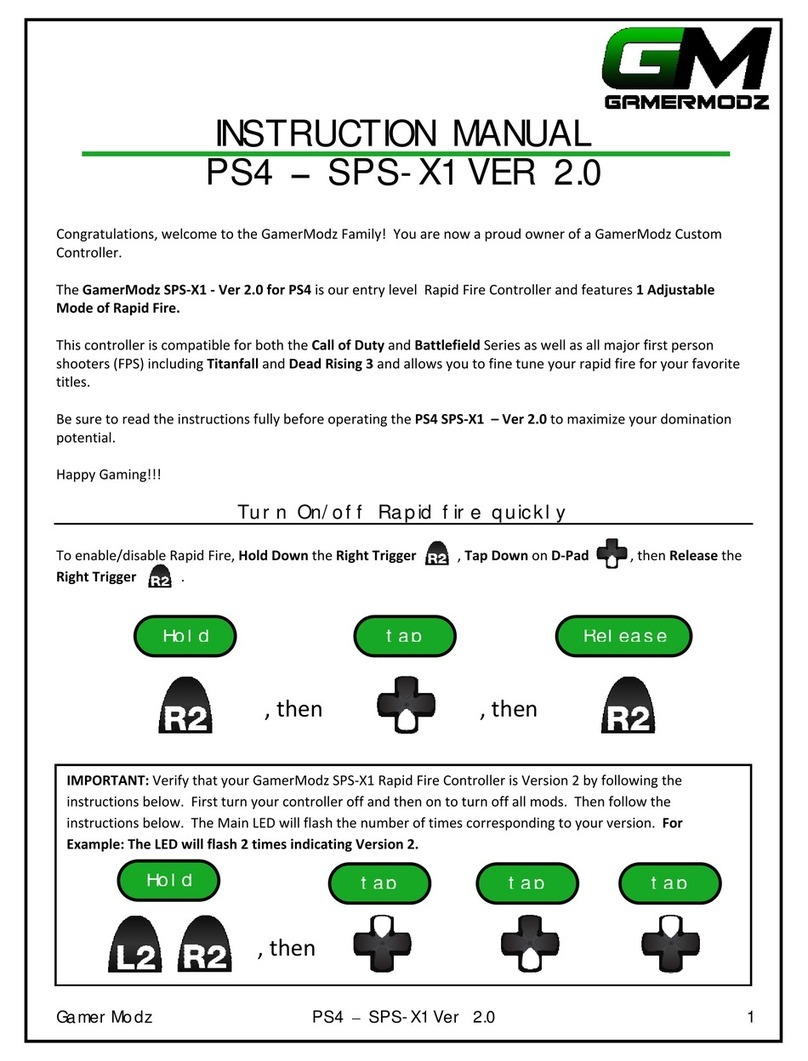 GamerModz SPS?X1 instruction manual