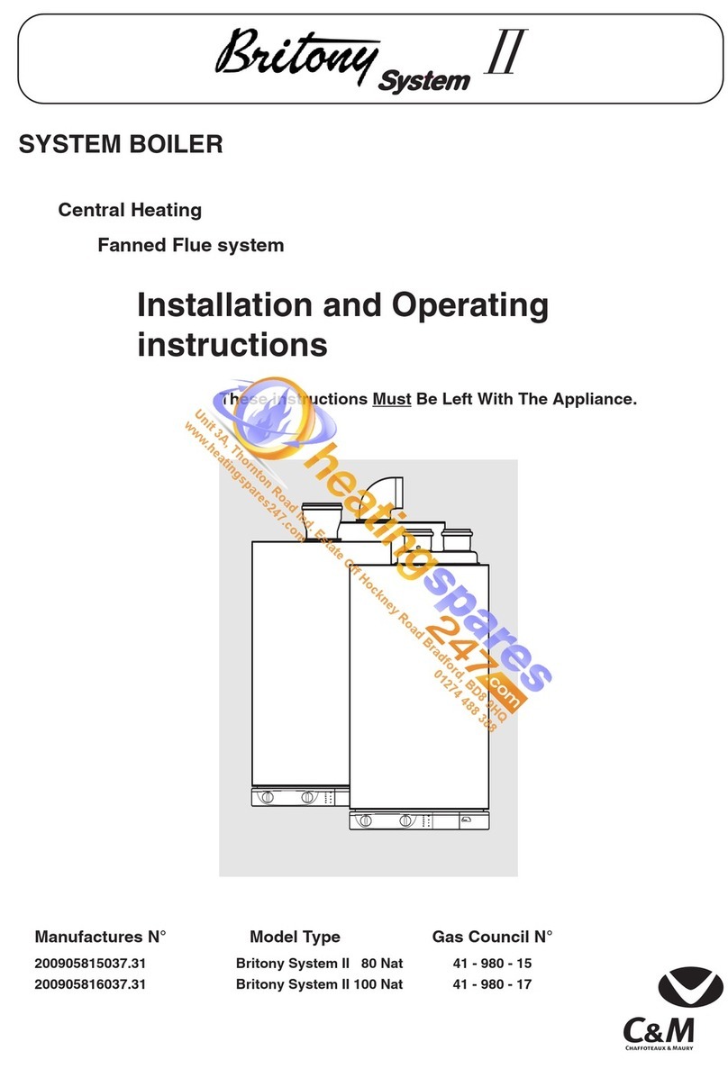 Chaffoteaux & Maury Britony System II 80 Nat Installation and operating instructions