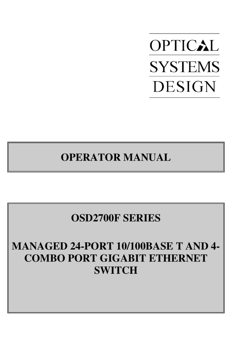 Optical Systems OSD2700F SERIES Operator's manual