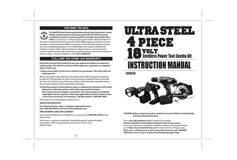 Ultra Steel AP00973S instruction manual