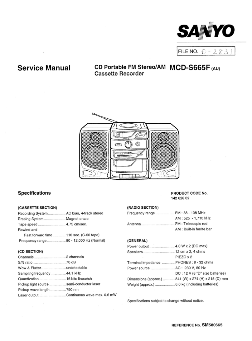 Sanyo MCD-S665F User manual