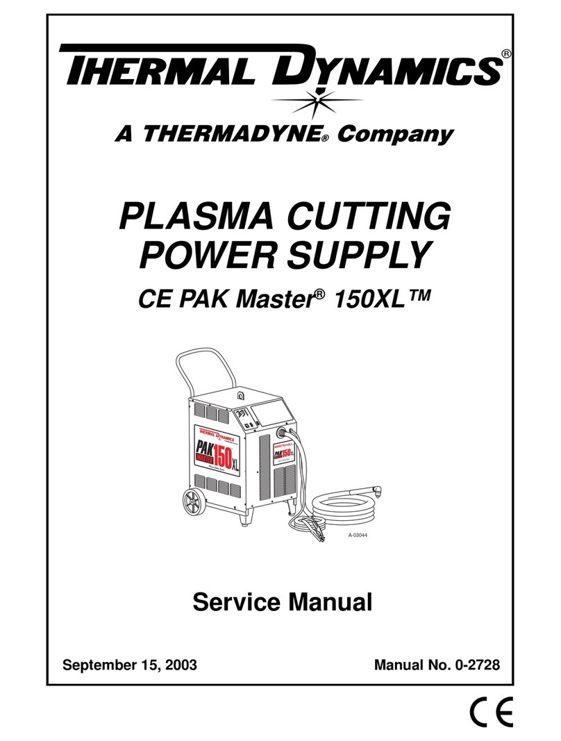 Thermal Dynamics PAK Master 150XL Service manual Thermal Dynamics PAK Master 150XL Service manual