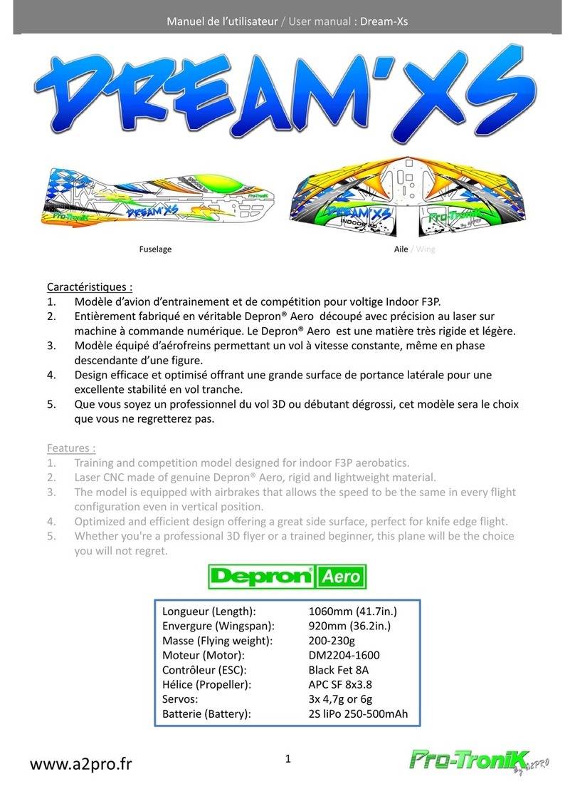 Depron AERO DREAM'XS user manual