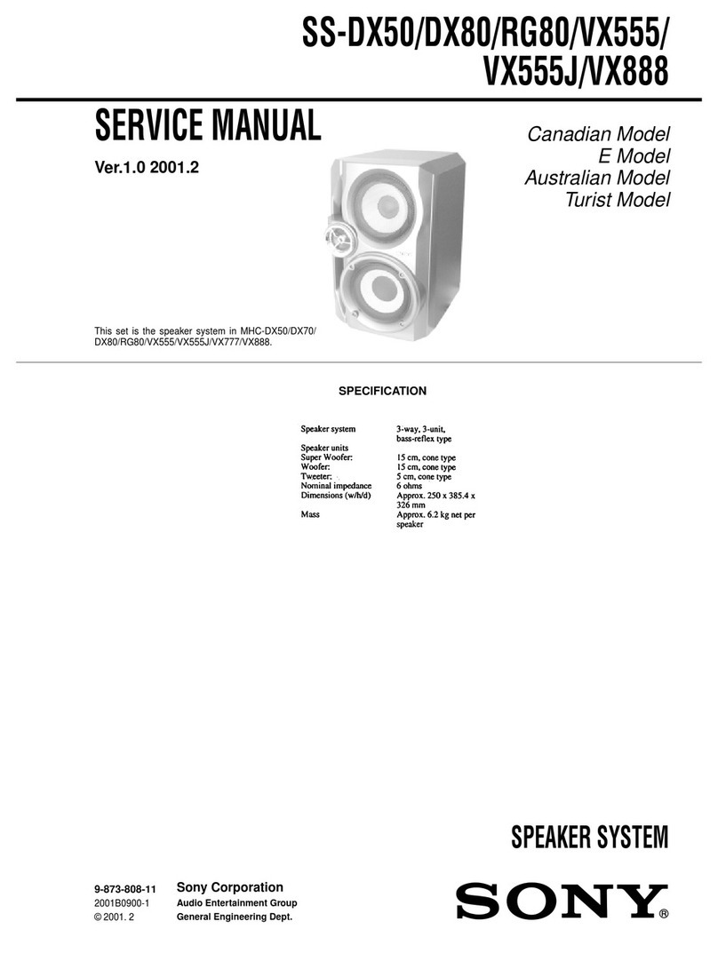 Sony SS-DX50 Service manual