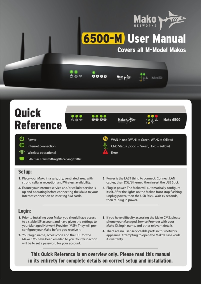 Mako 6500-M quick reference