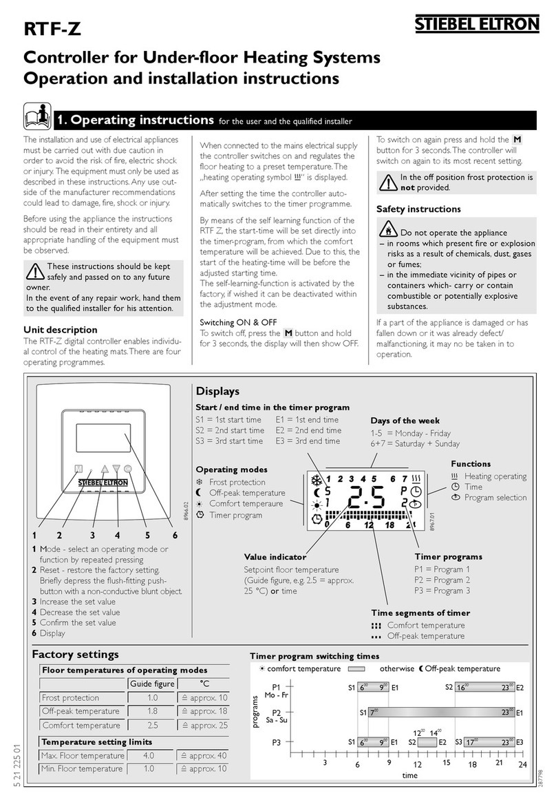 STIEBEL ELTRON RTF-Z Operation and installation instructions