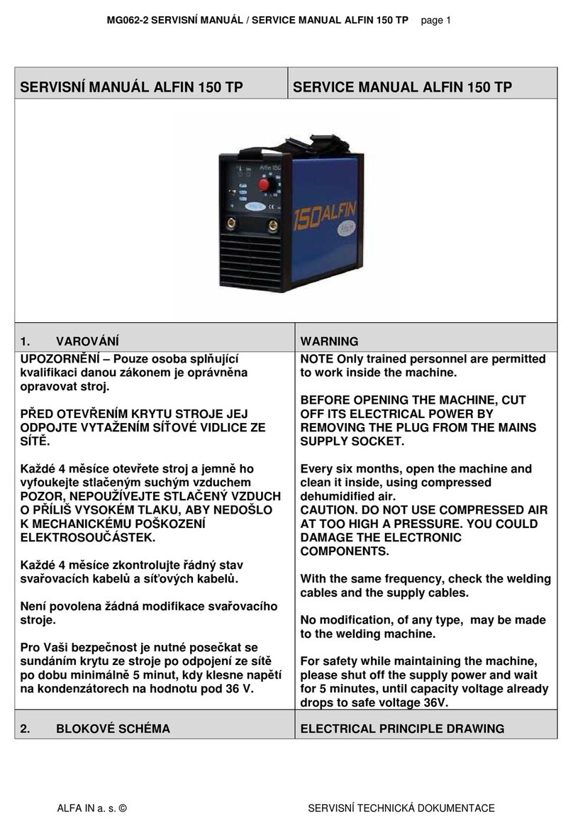 ALFIN 150 TP Service manual