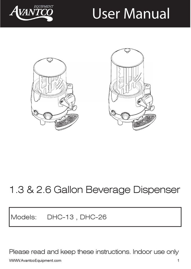 Avantco DHC-26 User manual