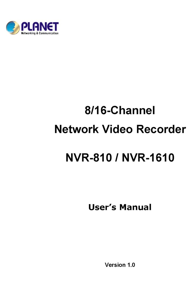Planet Networking & Communication NVR-810 user manual