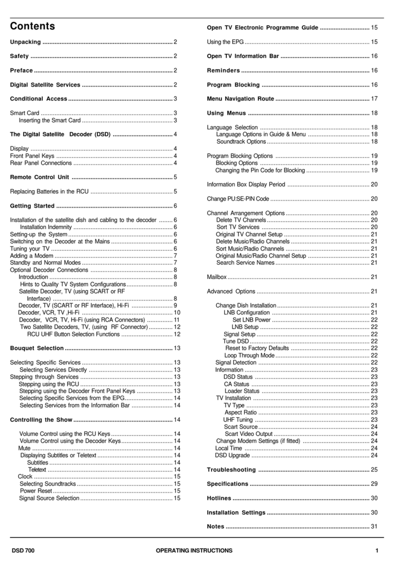 UEC DSD 700 operating instructions
