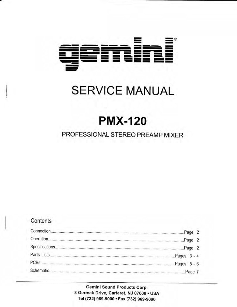 Gemini PMX-120 User manual
