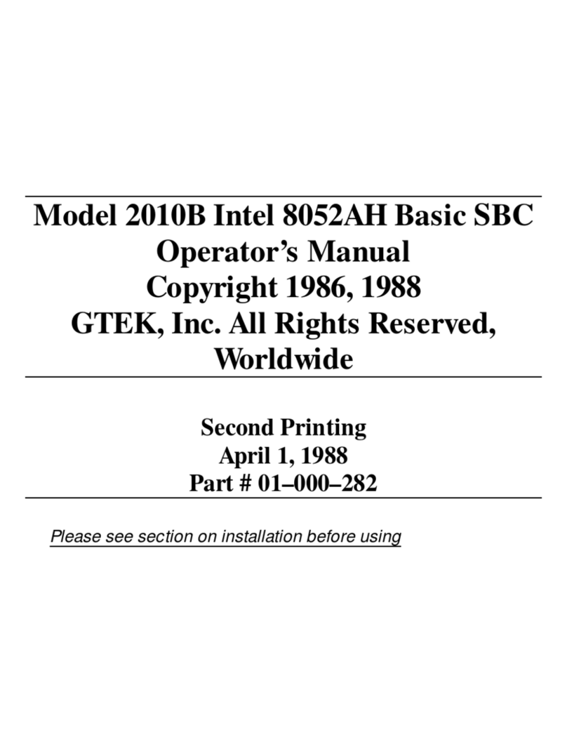 G-Tek 2010B Operator's manual