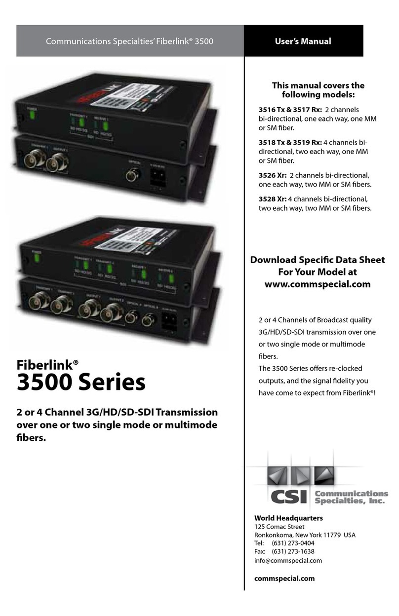 Fiberlink 3500 Series User manual