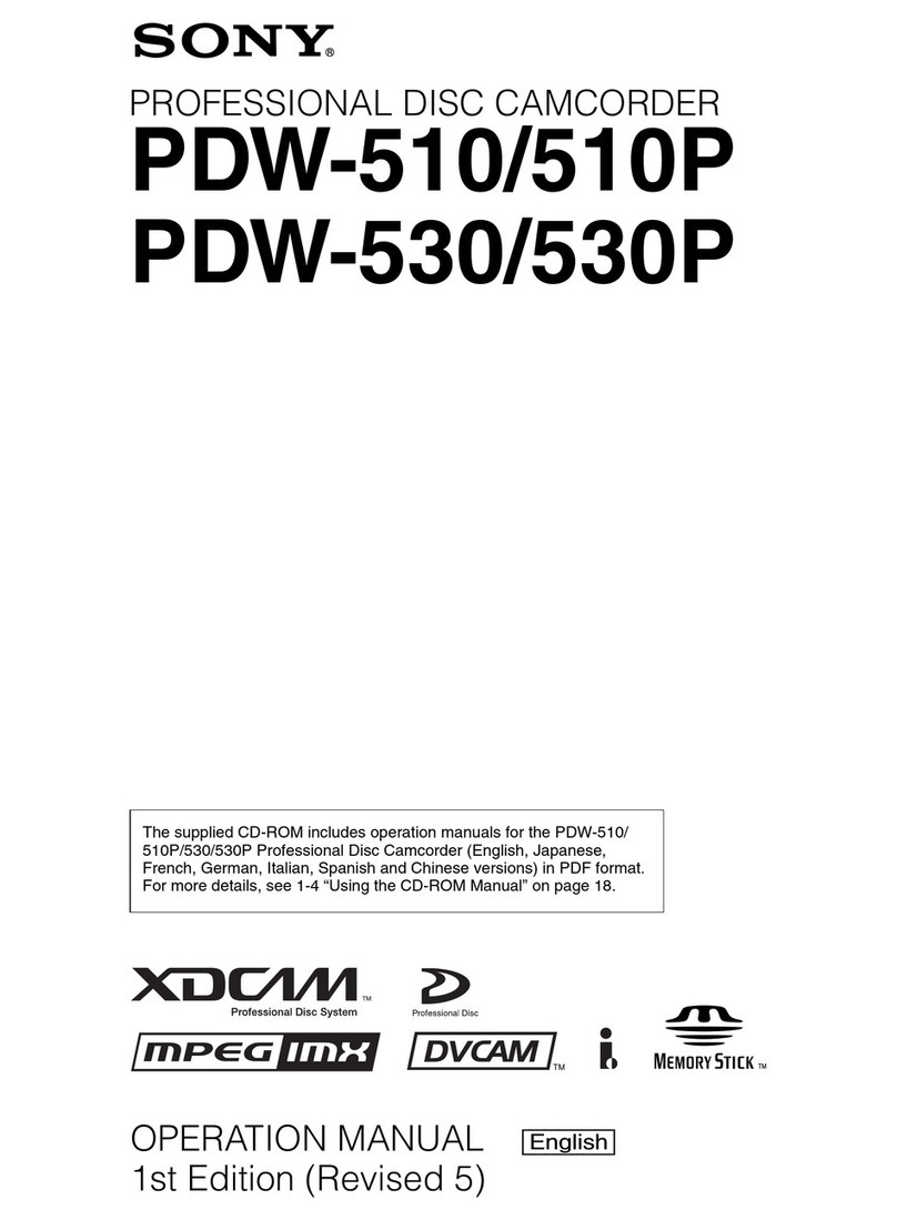 Sony XDCAM PDW-510 User manual