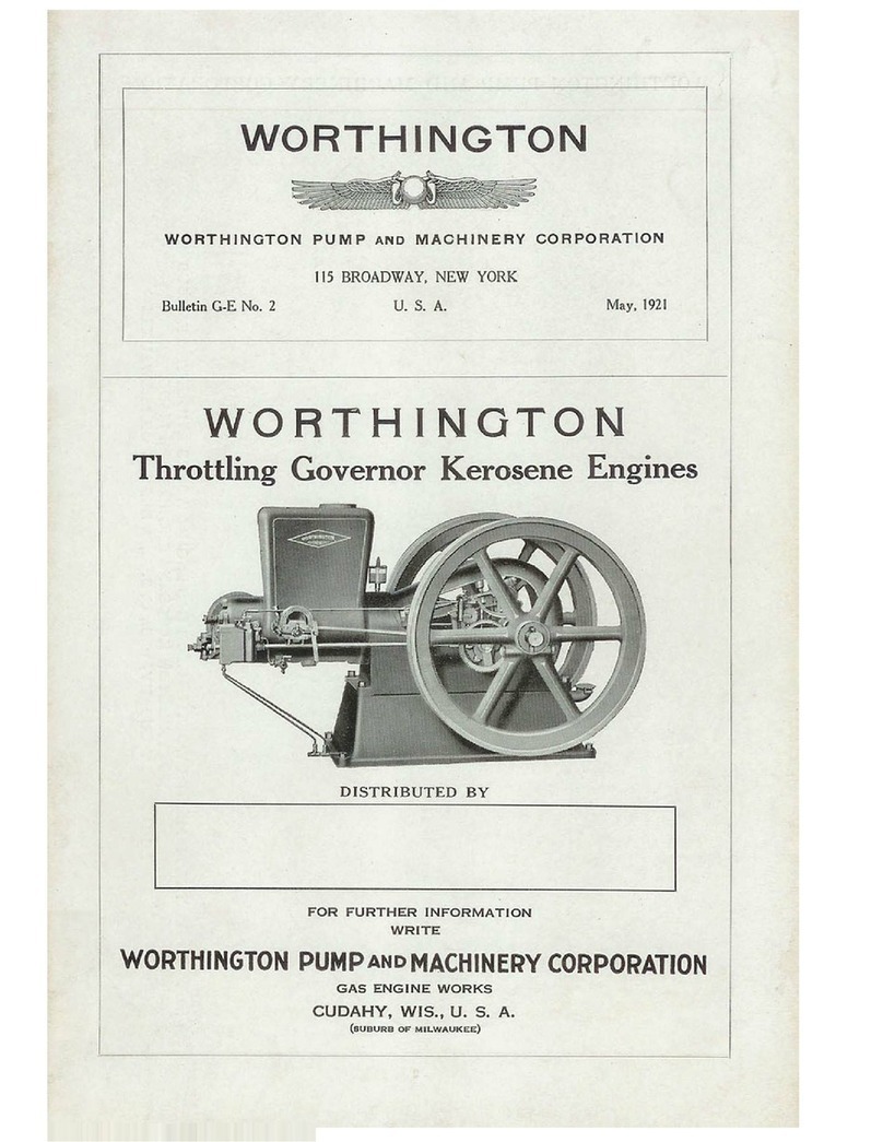 Worthington Throttling Governor Kerosene Stationary... User manual