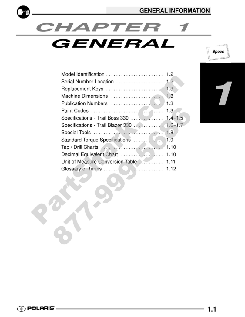 Polaris 2009 Trail Boss 330 User manual