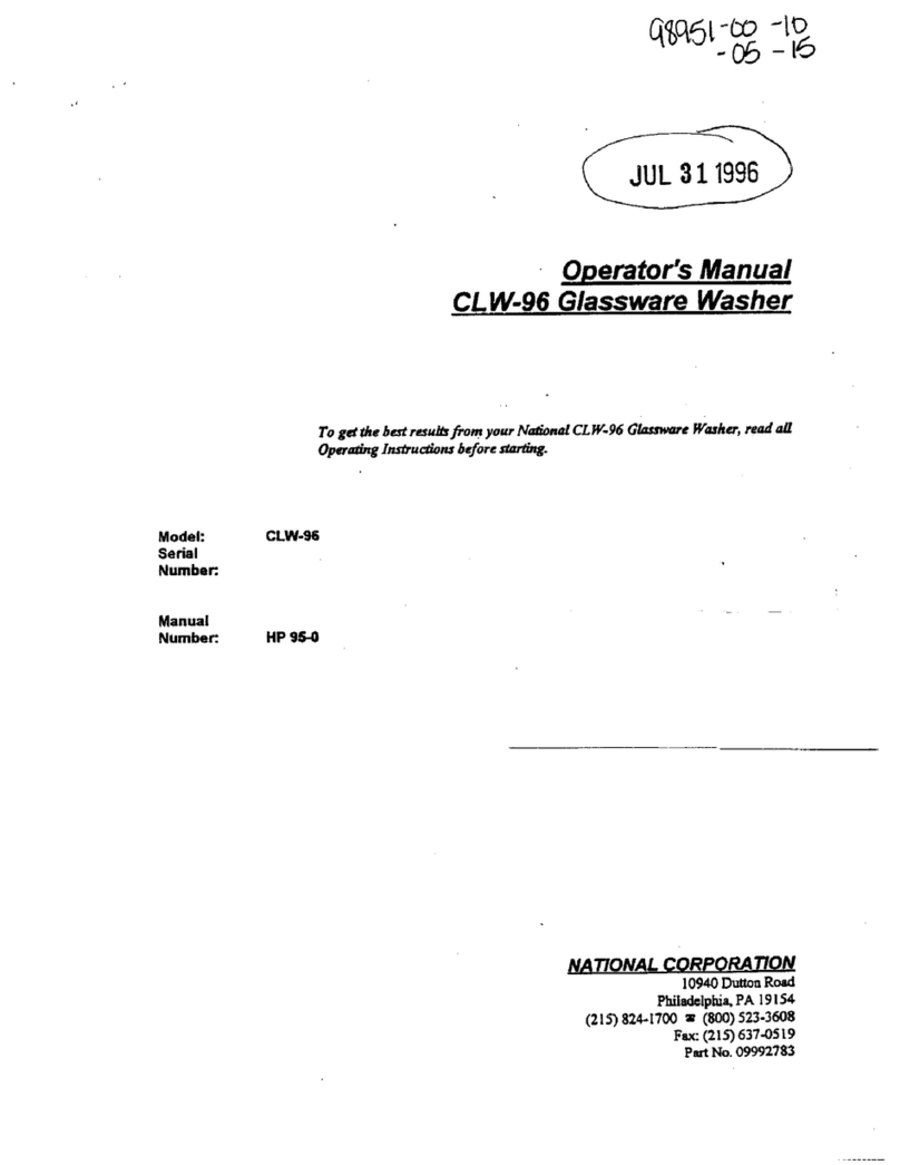 National CLW-96 Operator's manual