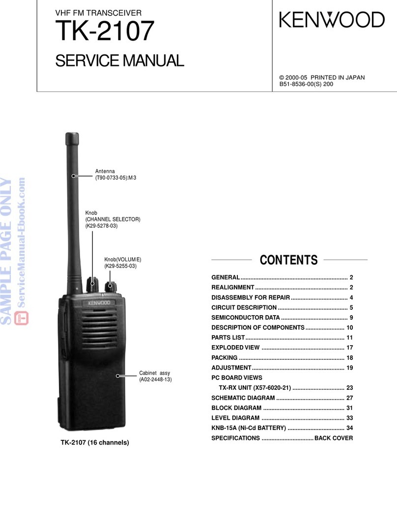 Kenwood TK-2107 User manual