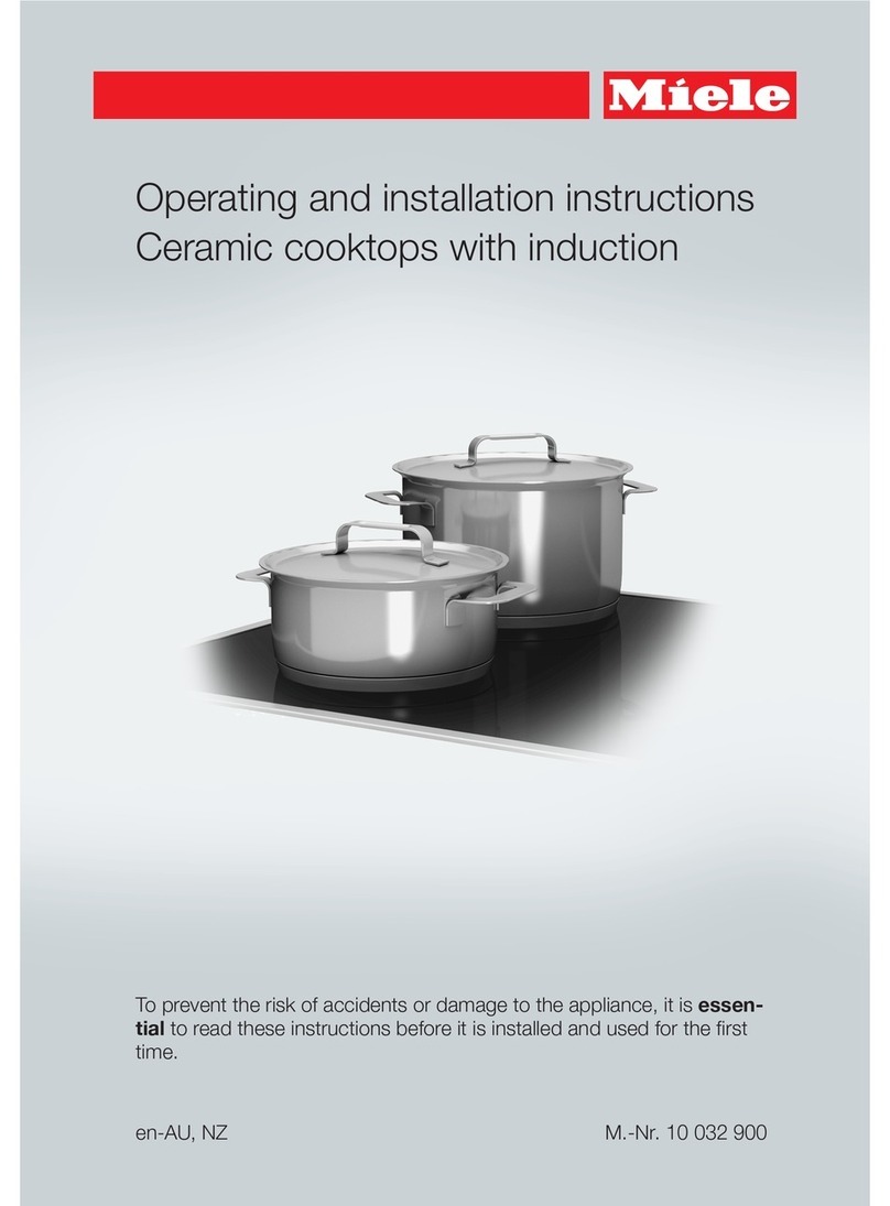 Miele KM 6366-1 Operating and installation instructions