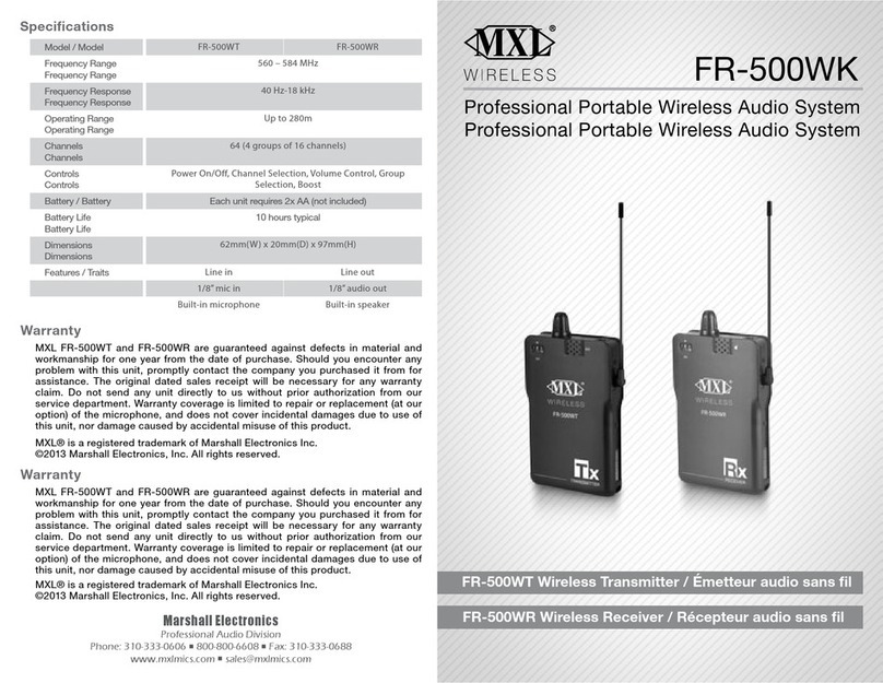 MXL FR-500WK user manual