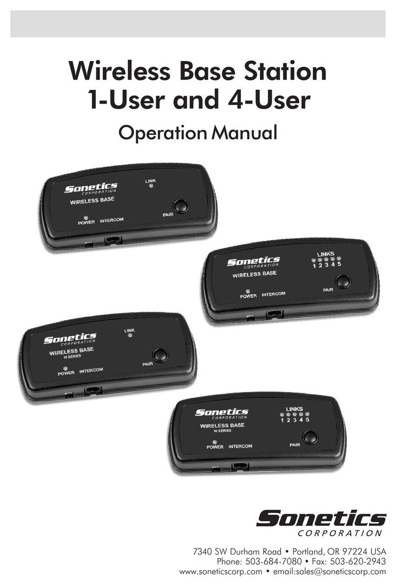 Sonetics 112-3089-0E Operation manual
