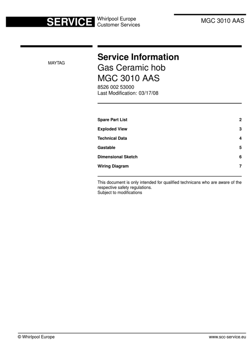 Maytag MGC 3010 AAS Service information