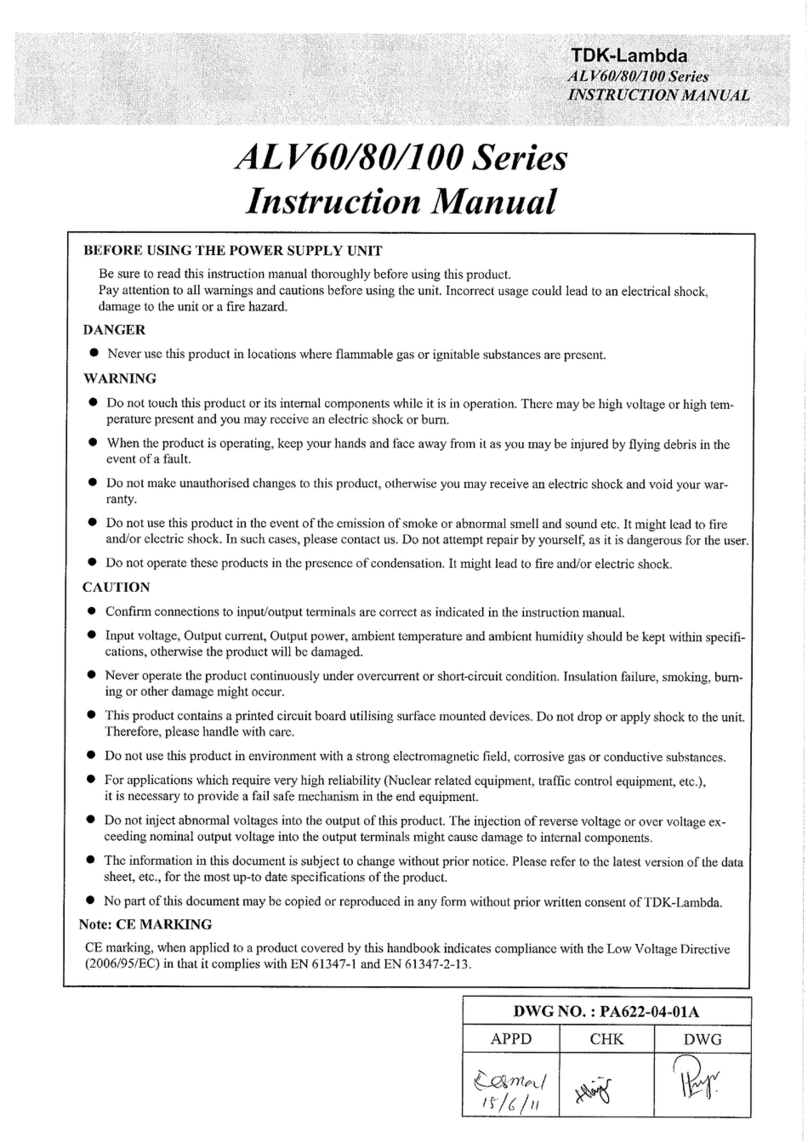TDK-Lambda ALV60 Series User manual