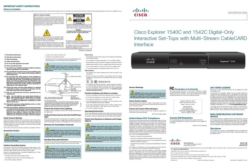 Cisco Explorer 1540C Quick reference guide