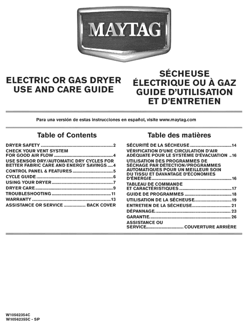 Maytag MGDC215EW0 User manual