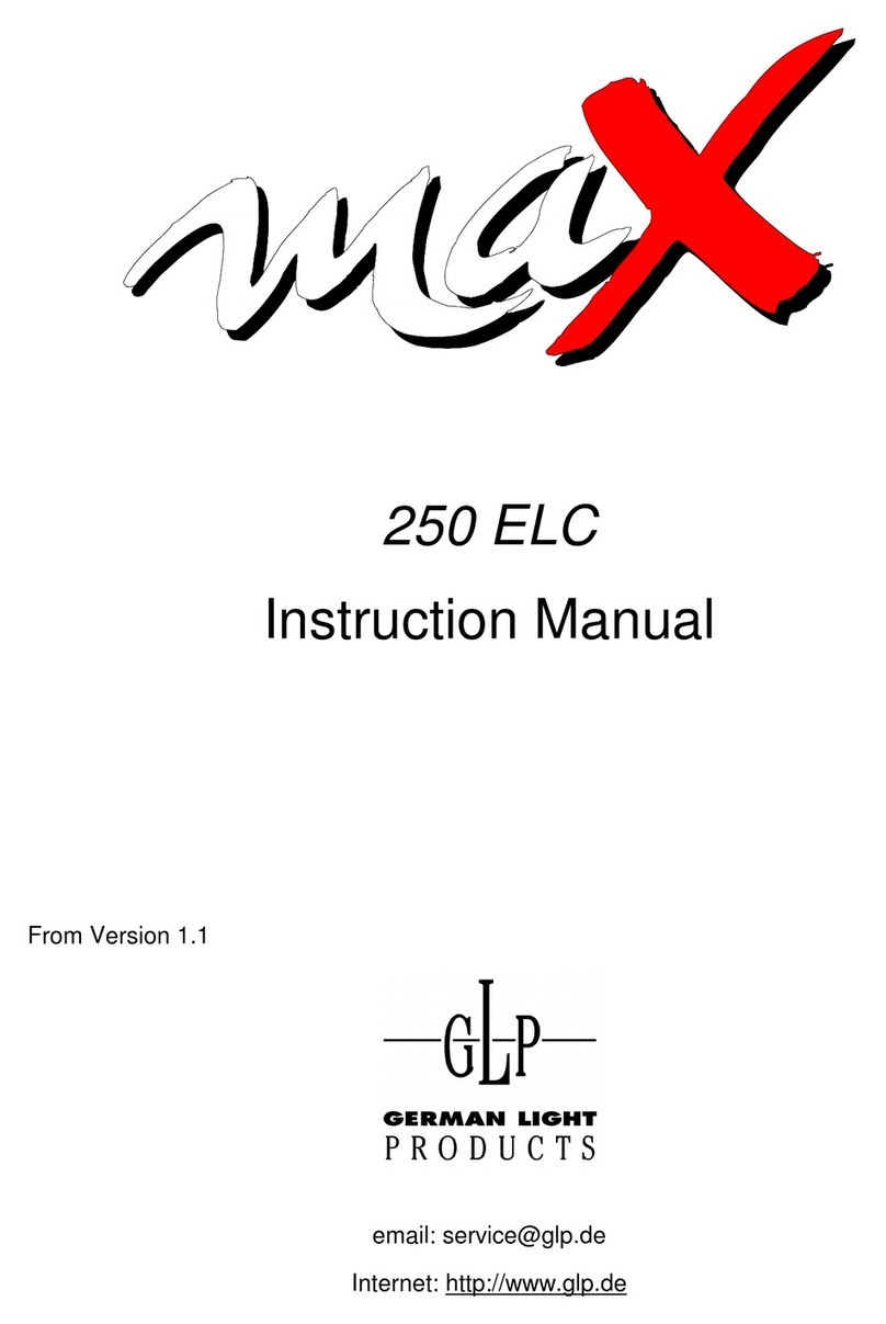 German Light Products Max 250 ELC instruction manual