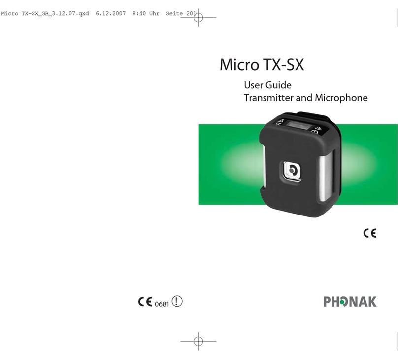 Phonak Micro TX-SX User manual Phonak Micro TX-SX User manual