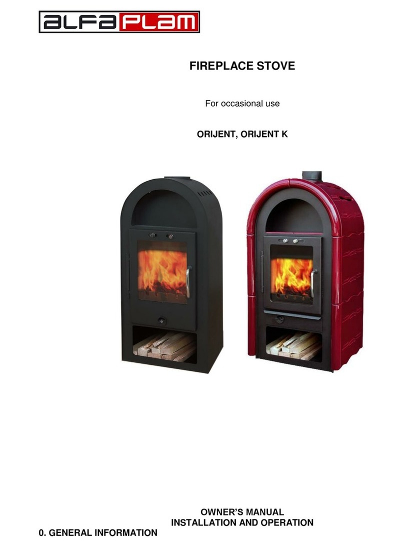 Alfa Plam ORIJENT Owner's manual installation and operation
