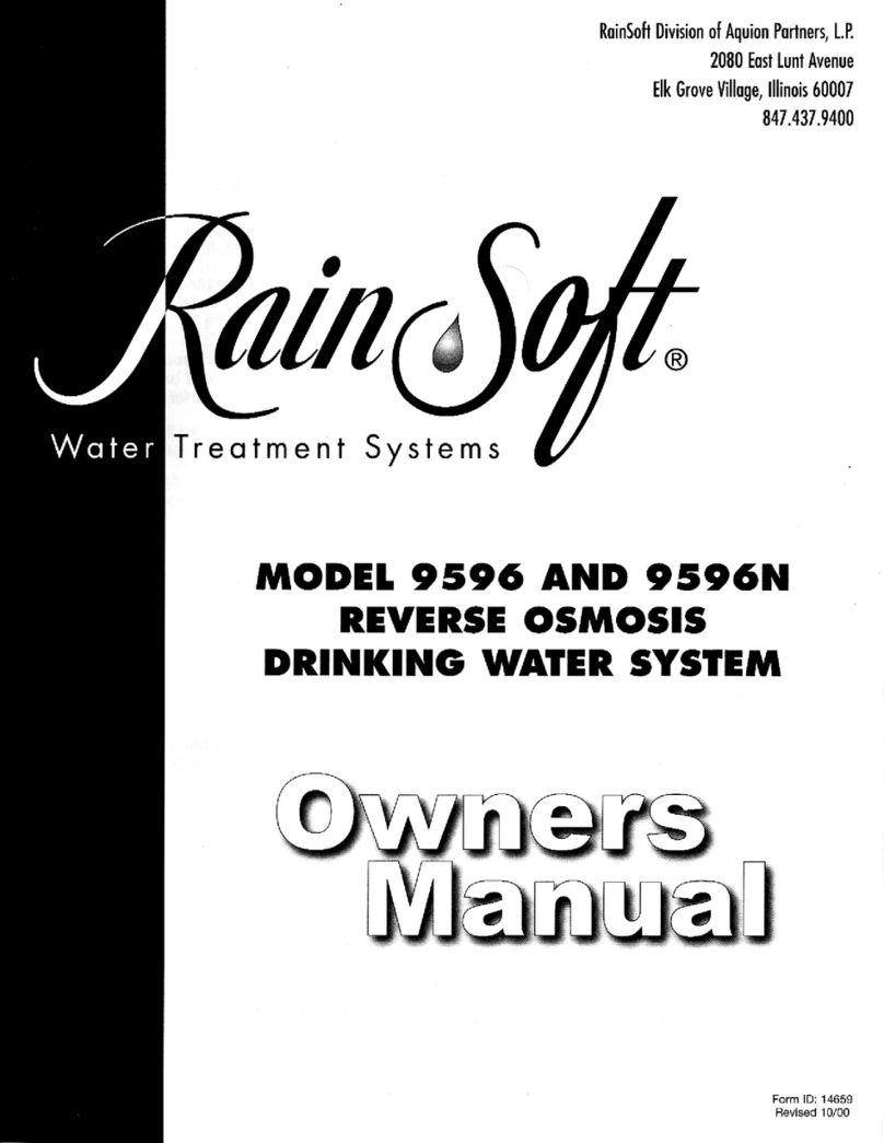 Rain Soft 9596 User manual