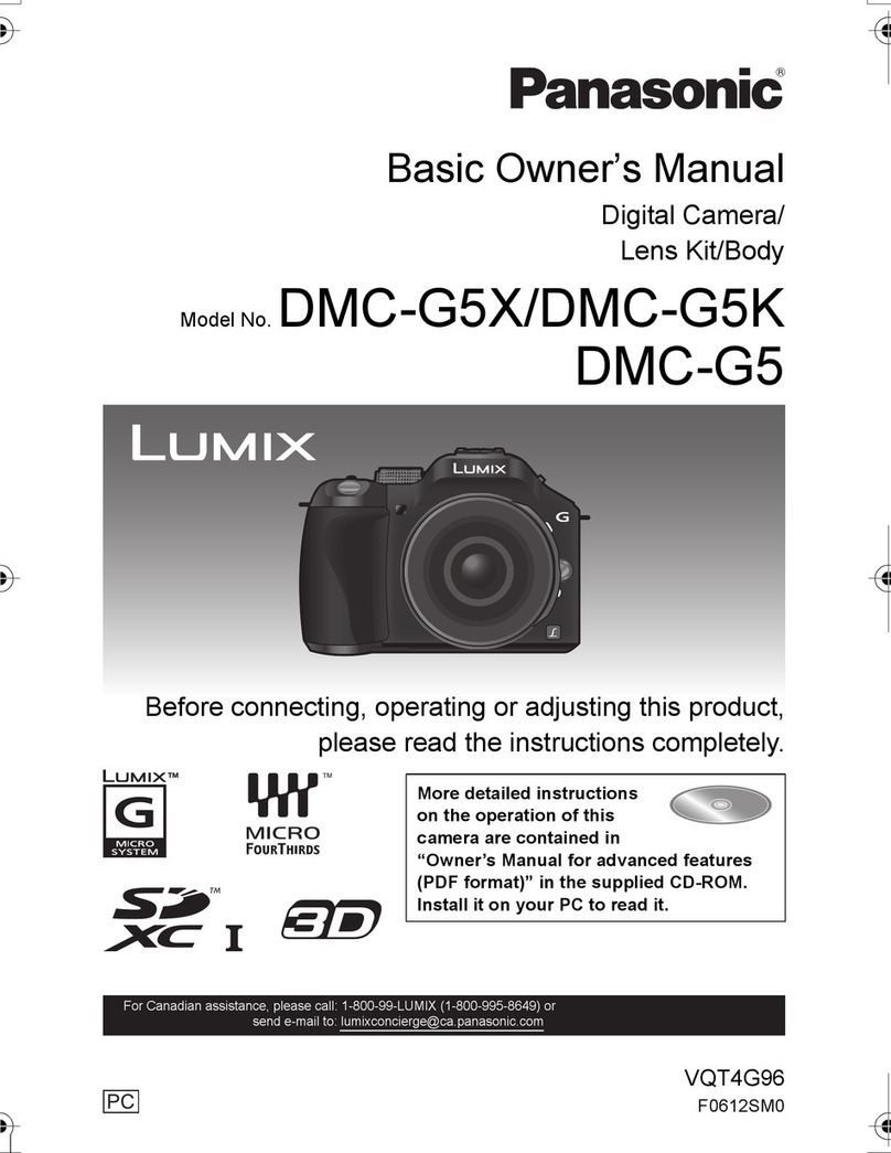 Panasonic Lumix DMC-G5X Installation and service instructions