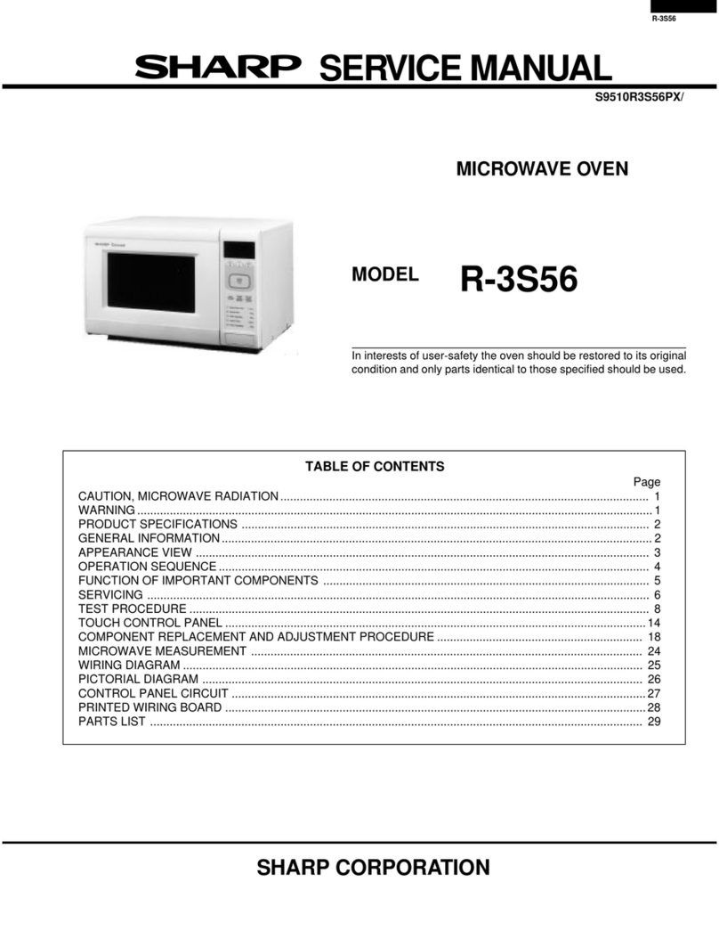 Sharp Carousel R-3S56 User manual Sharp Carousel R-3S56 User manual
