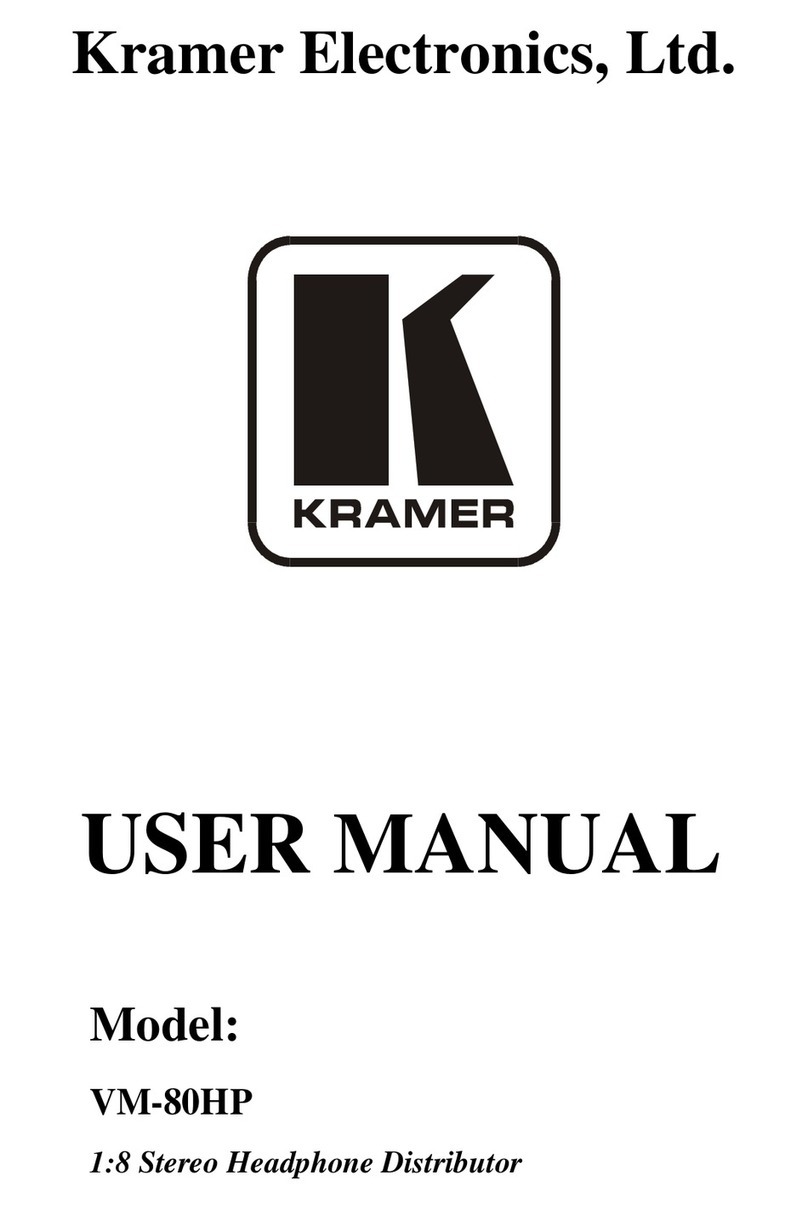 Kramer VM-80HP User manual Kramer VM-80HP User manual