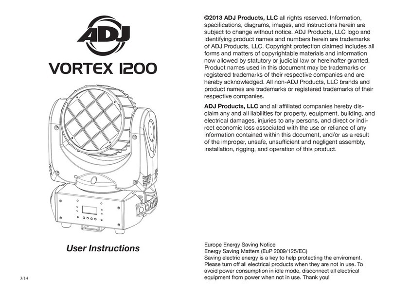 ADJ Vortex 1200 User manual
