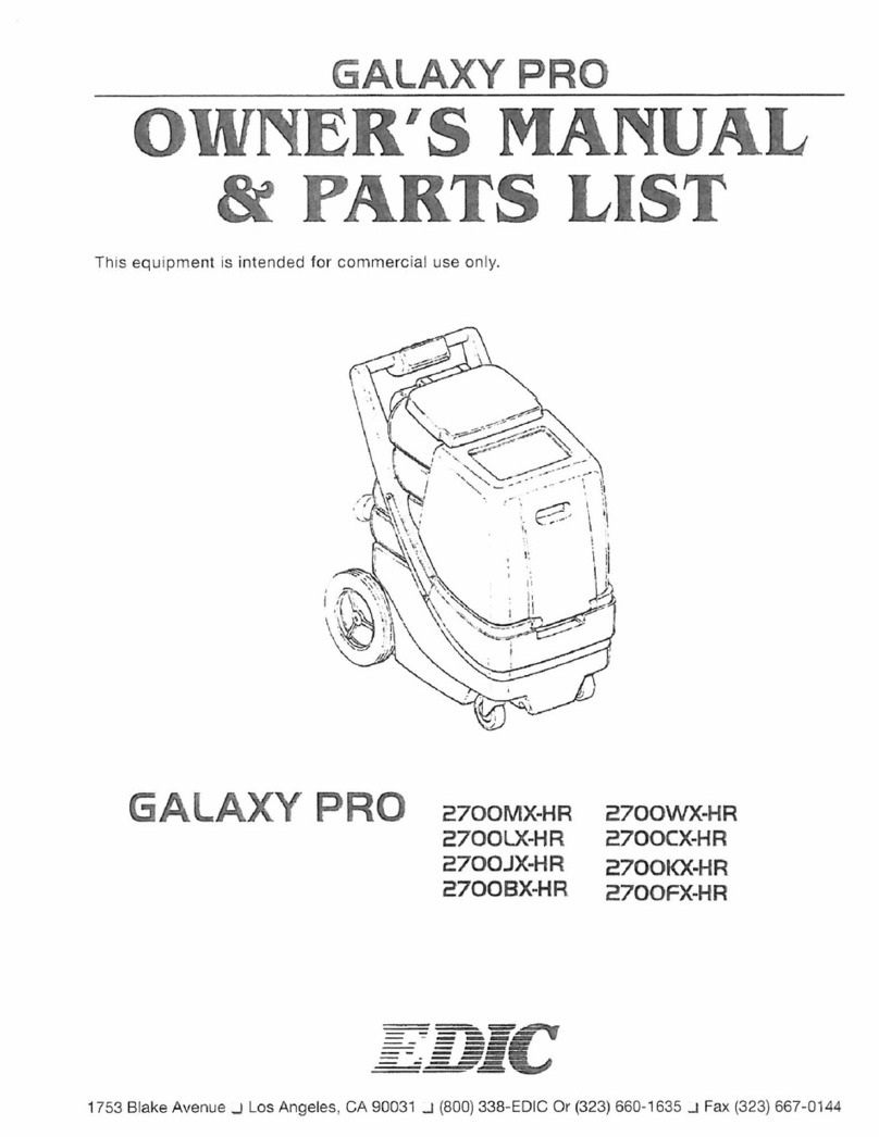 Edic Galaxy Pro 2700MX-HR Owner's manual & parts list