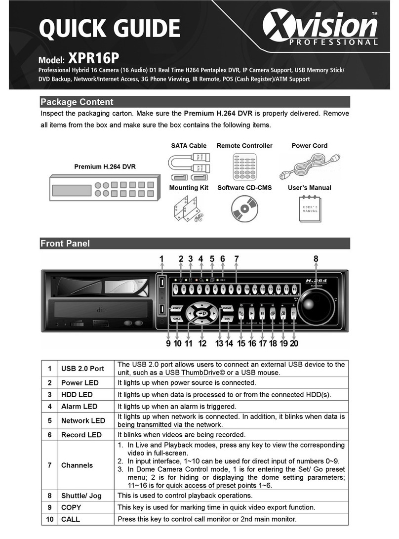 X-Vision XPR16P User manual