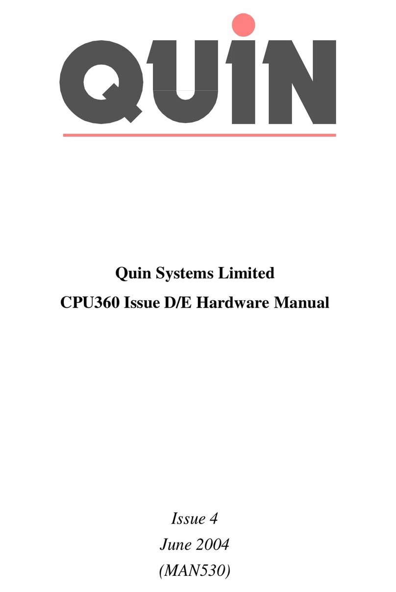 Quin Systems CPU360 Hardware manual