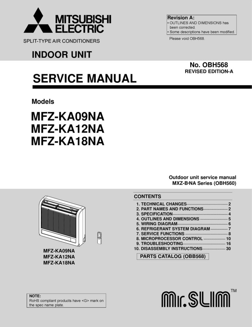 Mitsubishi Mr.Slim MFZ-KA09NA User manual