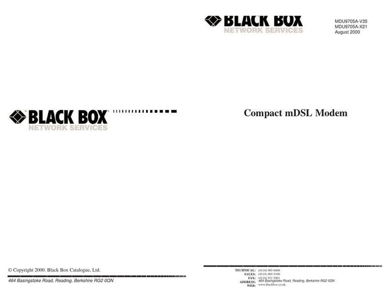 Black Box MDU9705A-V35 User manual