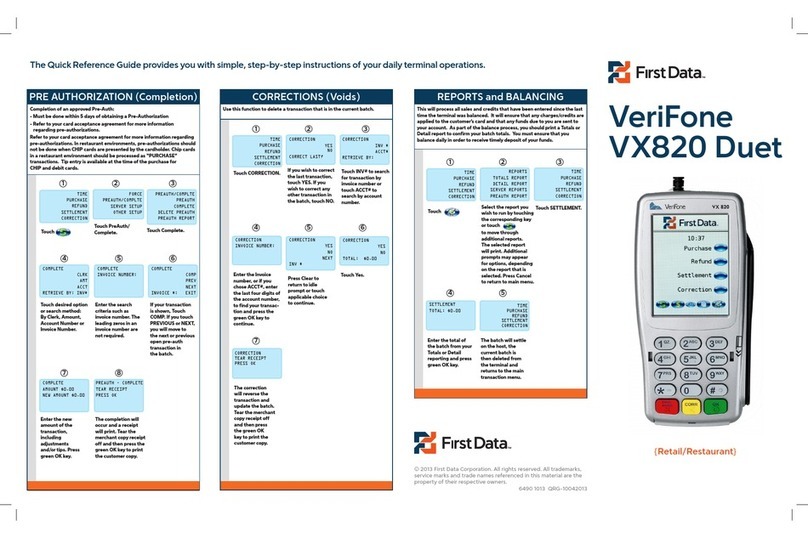 VeriFone HICAPS VX820 User manual