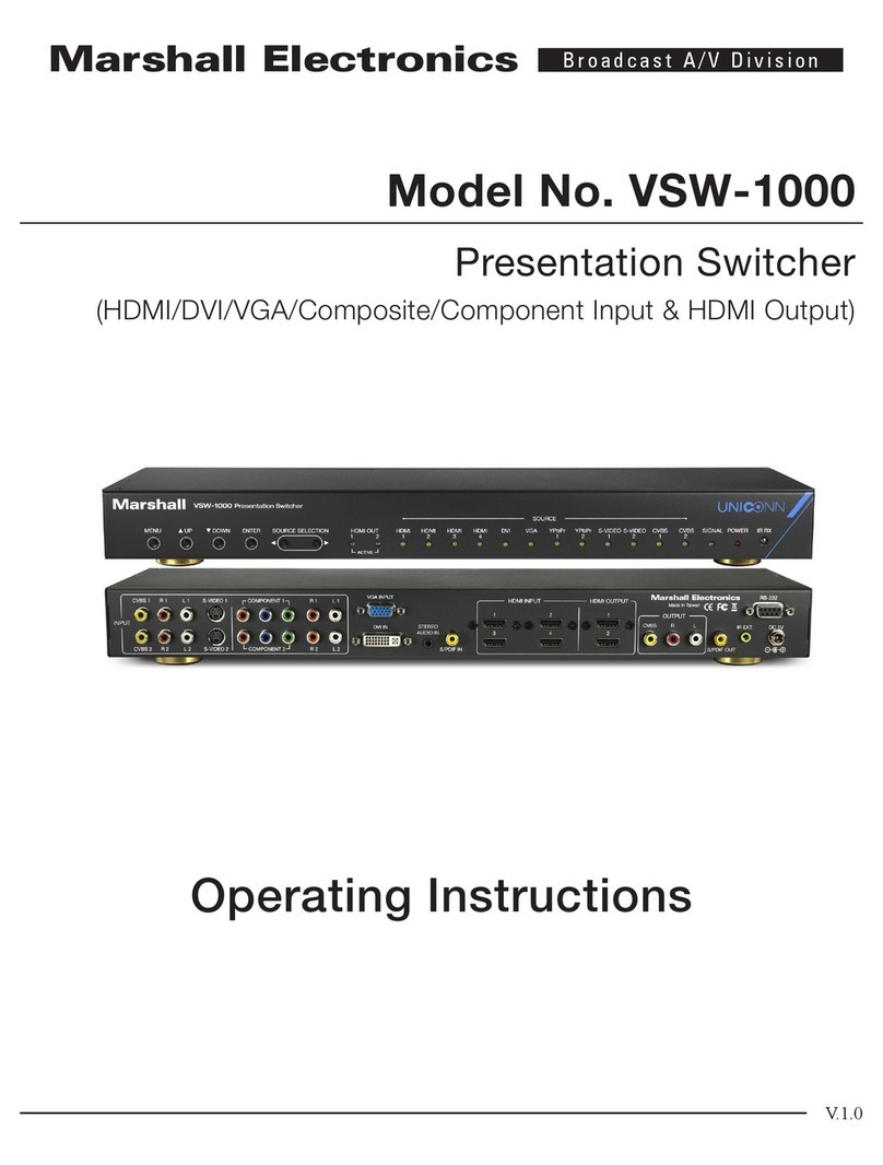 Marshall Electronics VSW-1000 operating instructions