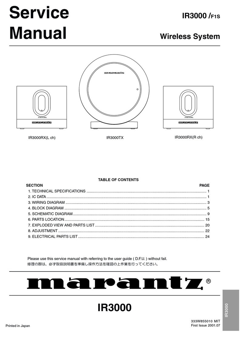 Marantz IR3000RX Service manual