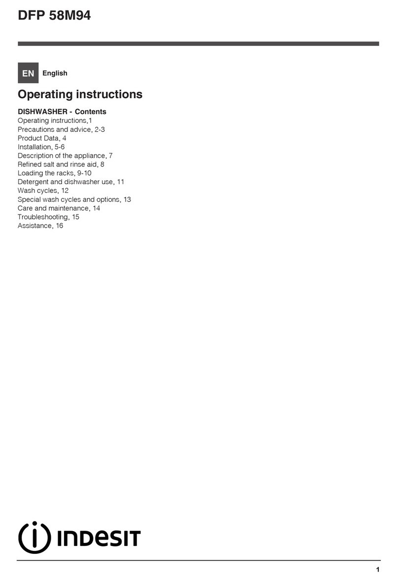 Indesit DFP 58M94 operating instructions