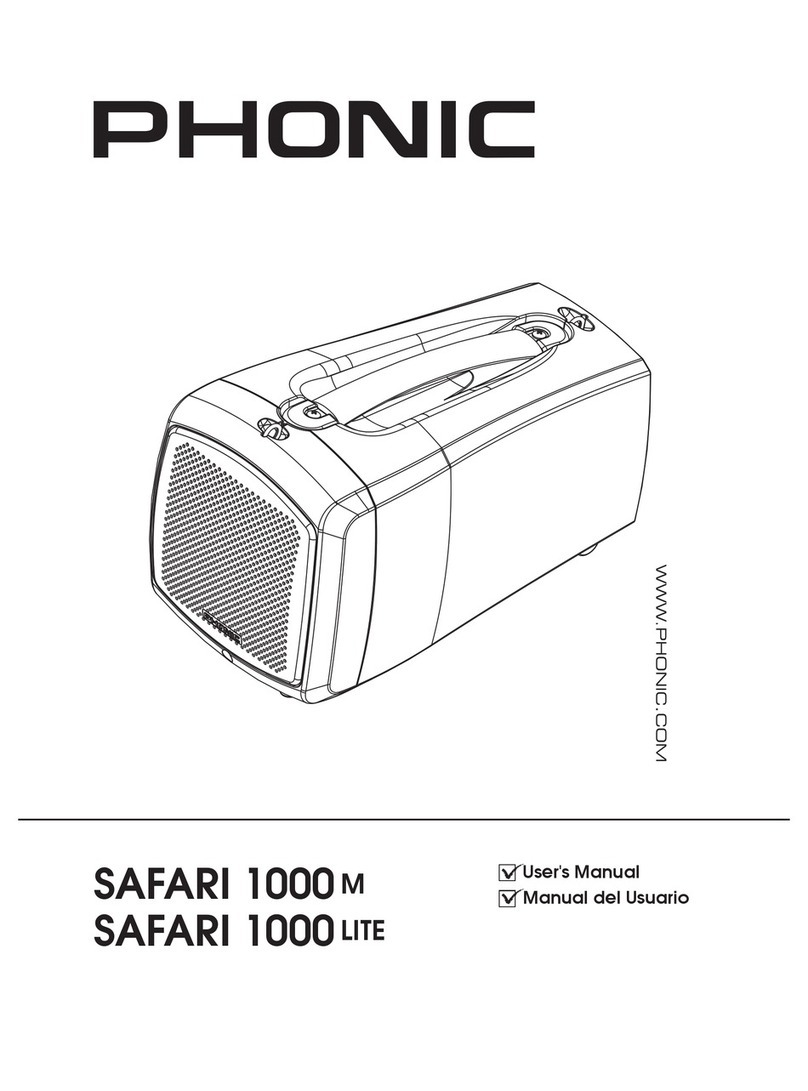 Phonic SAFARI 1000 M User manual
